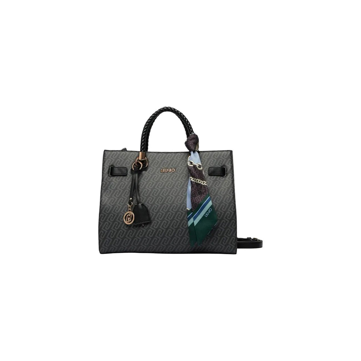 Liu Jo Women's Black Faux Leather Shopper Tote Bag with Zip Top