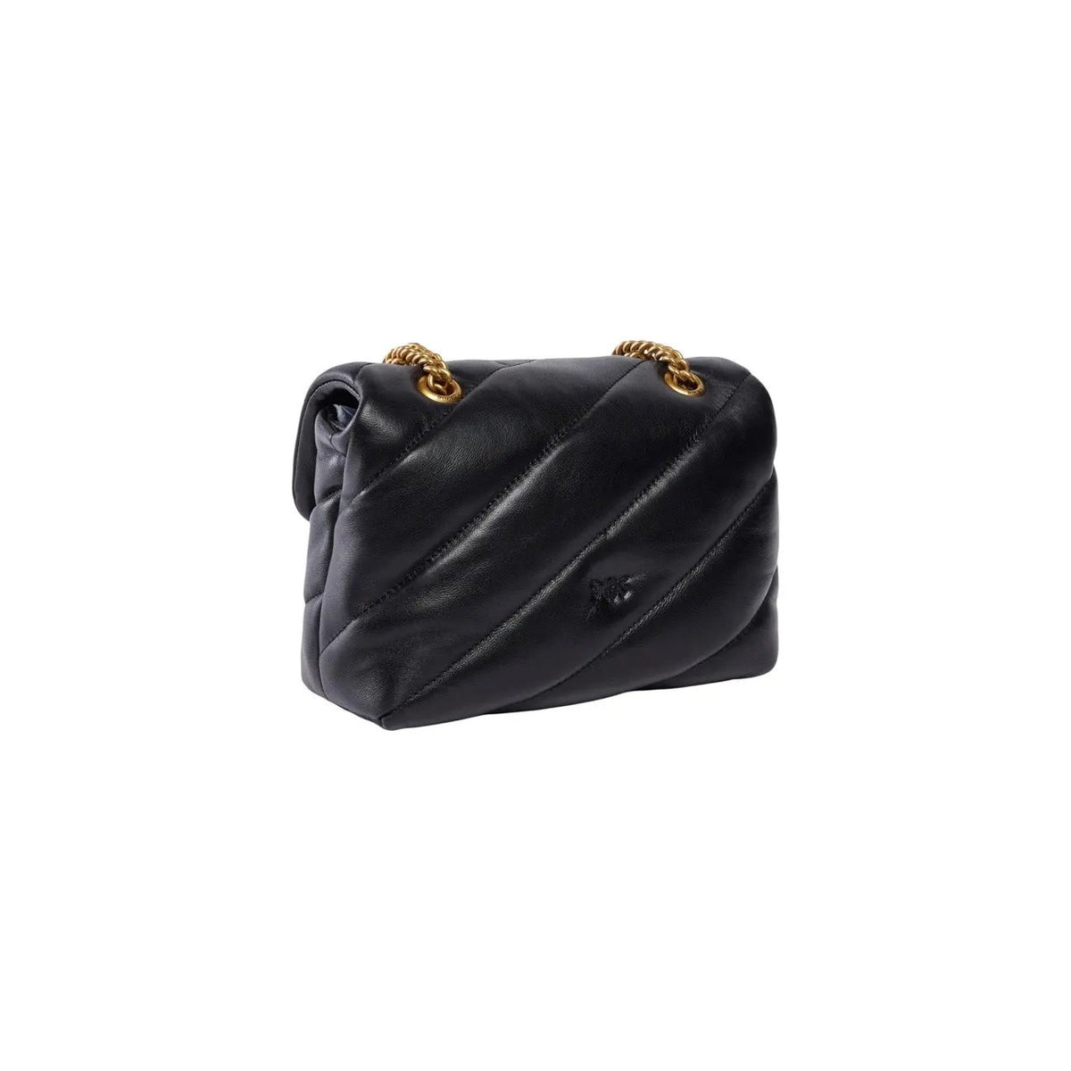 Pinko Women's Puff Black Leather Handbag