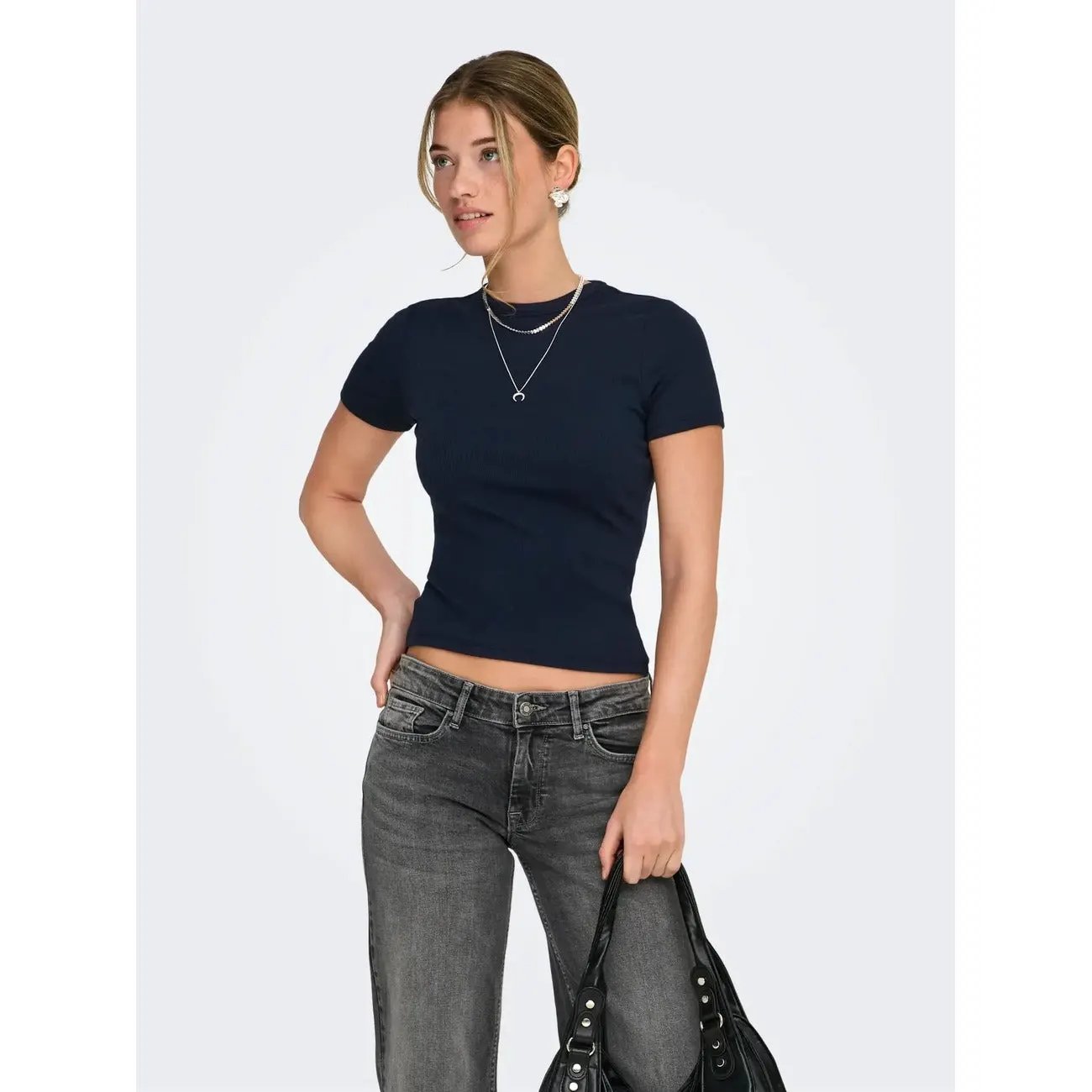 Only Women Red T Shirt With Stretch Comfort For Everyday Wear All Day by Only