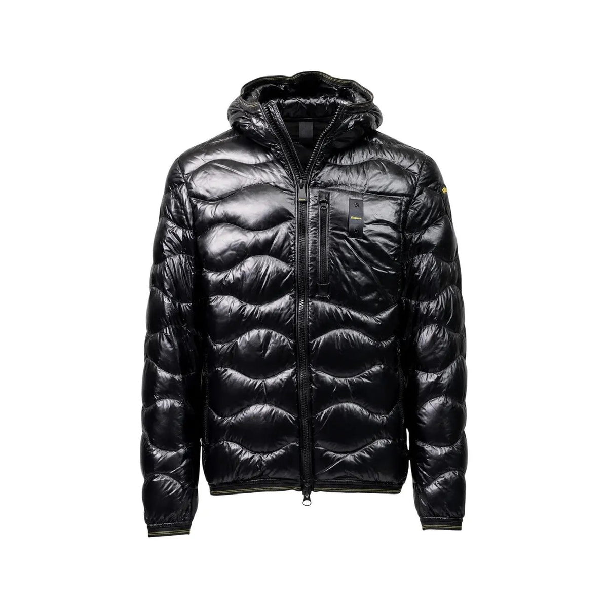 Blauer Men's Black Wave Hooded Jacket