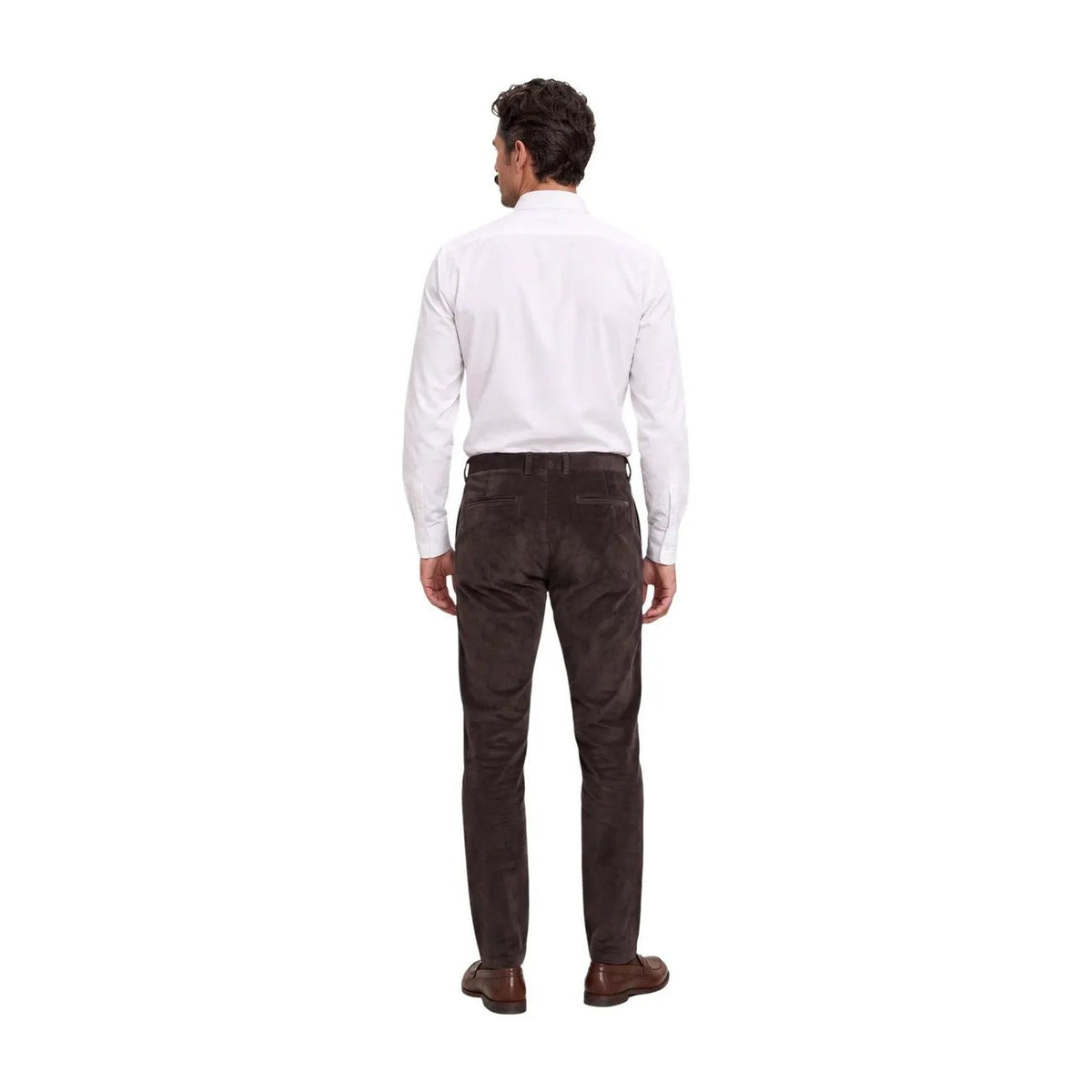Borghese Men's Caligola Brown Corduroy Trousers