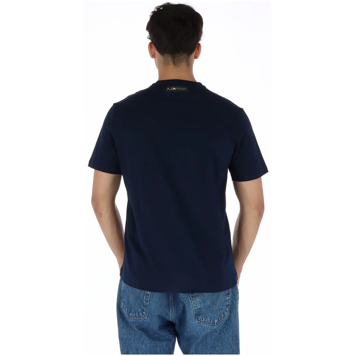 Plein Sport Men's Blue Printed Cotton T-Shirt Style 2