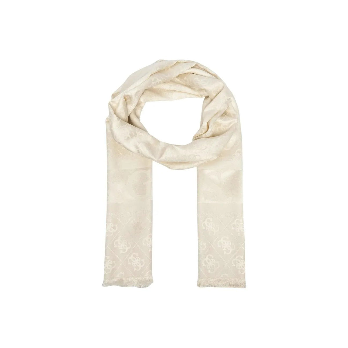 Guess Women's White Samantha Scarf for Fall and Winter