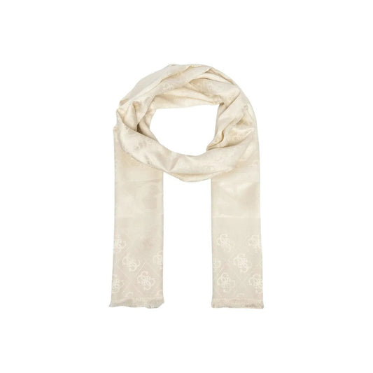 Guess Women's White Samantha Scarf for Fall and Winter