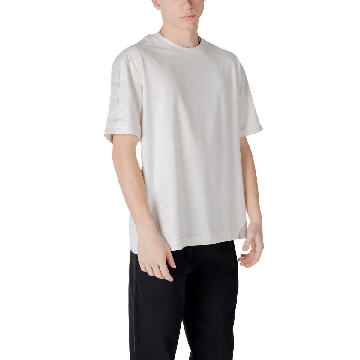 Calvin Klein Sport Men's Gray Crew Neck Stretch Cotton T-Shirt