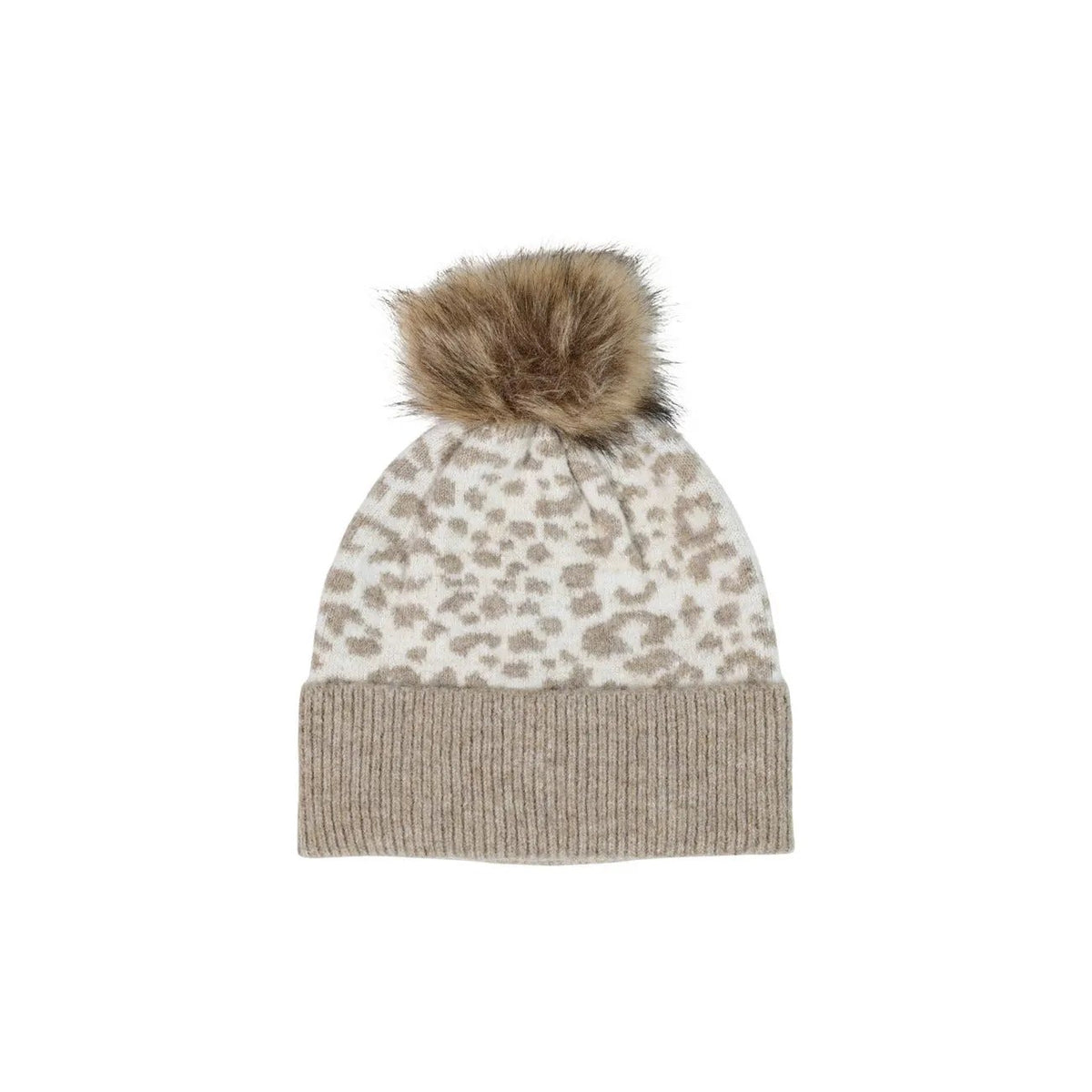 Pieces Women's Jumbo Beige Knit Hood