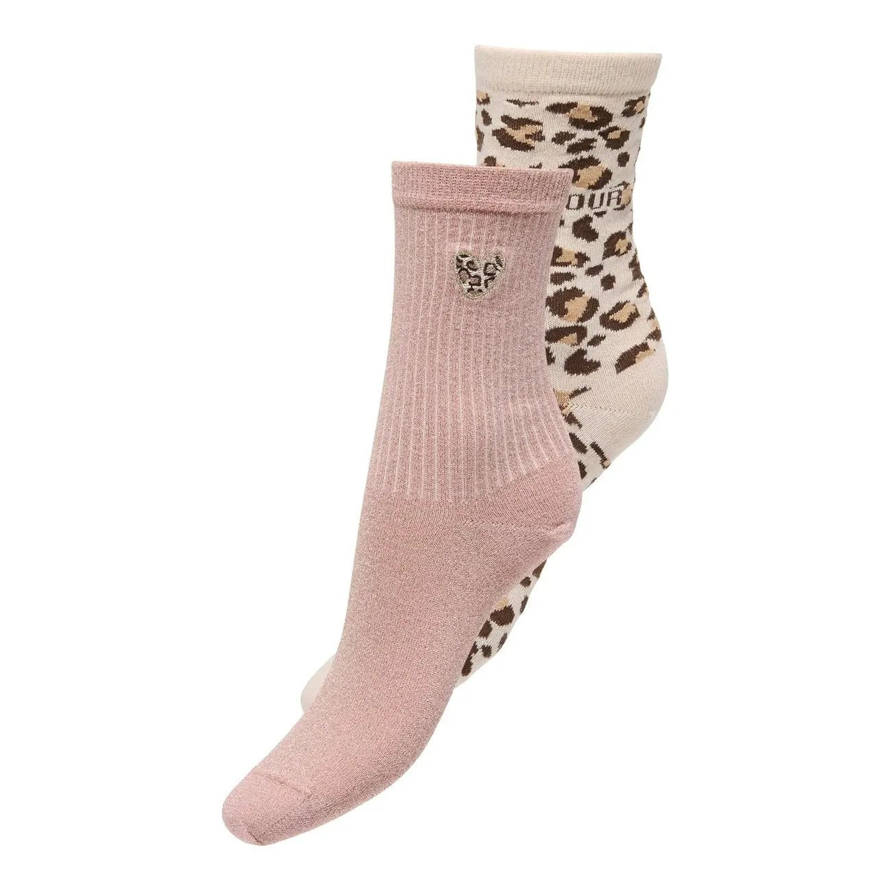 Only Women Leopard Print Ankle Socks Soft Cotton Warm Winter Collection by Only
