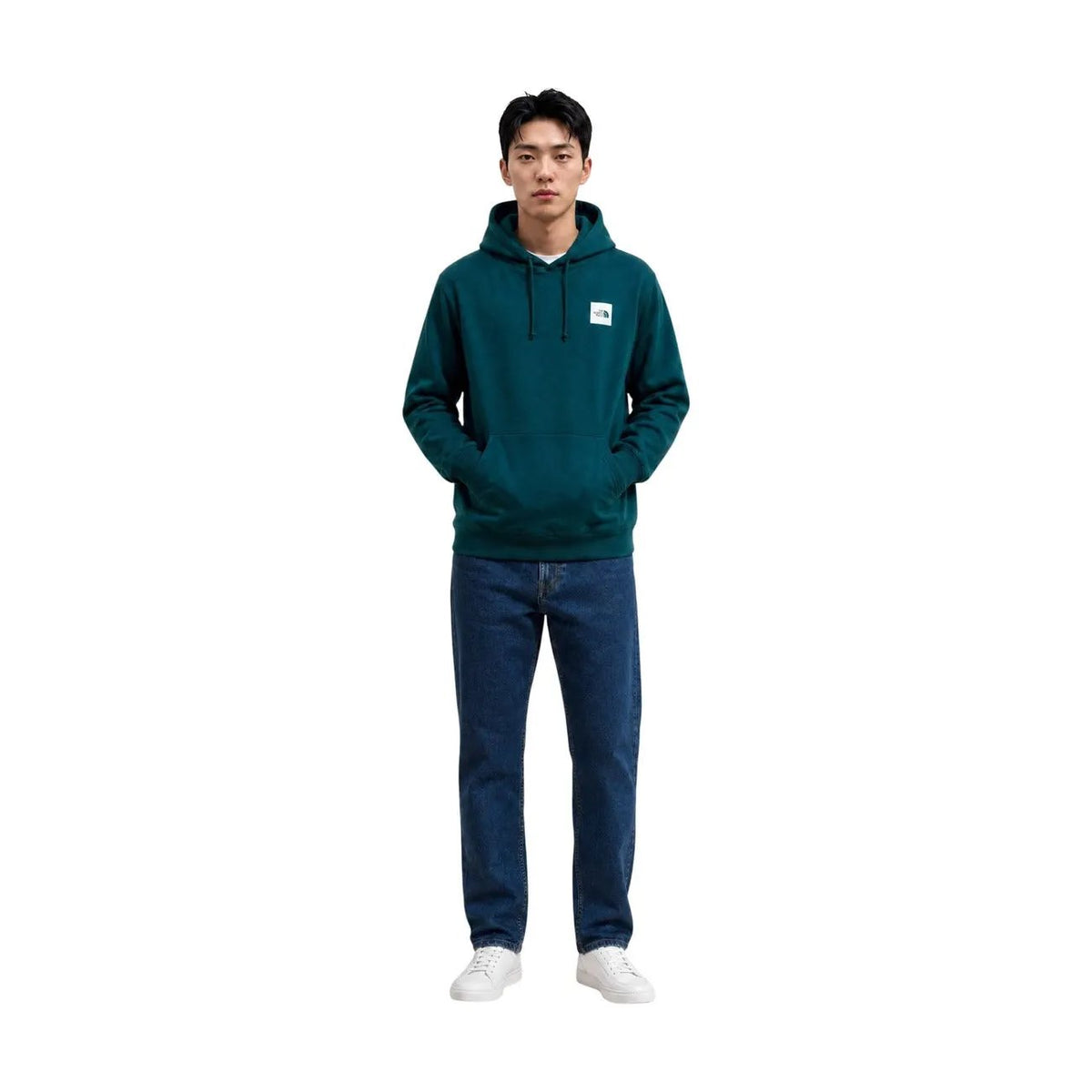 The North Face Men's Box Logo Green Hoodie