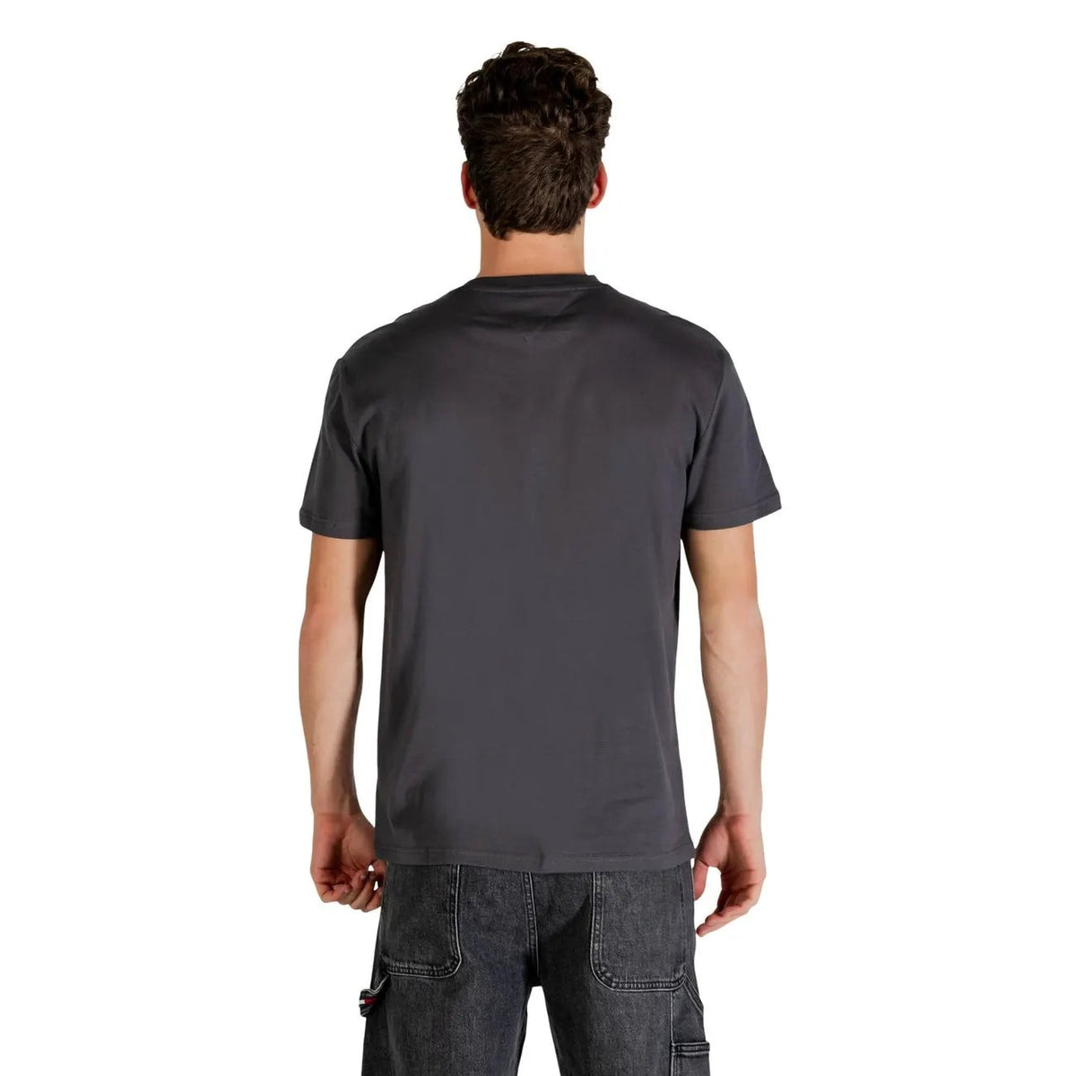 Tommy Hilfiger Jeans Men's Gray Crew Neck Organic Cotton T-Shirt