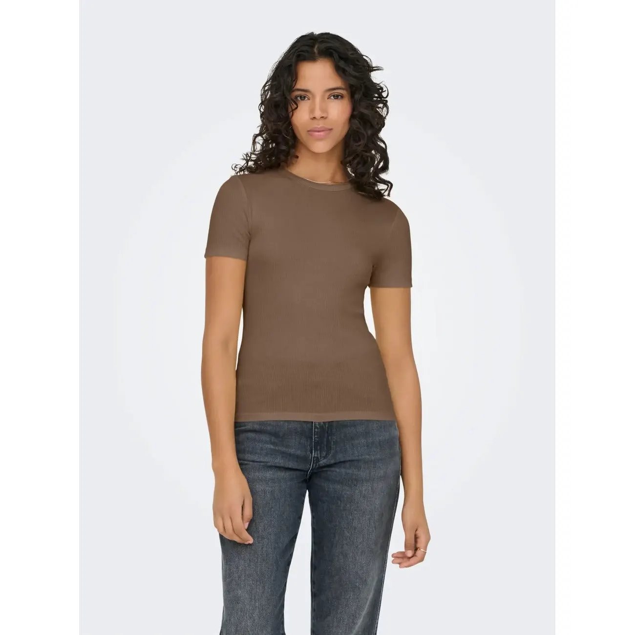 Only Women Red T Shirt With Stretch Comfort For Everyday Wear All Day by Only