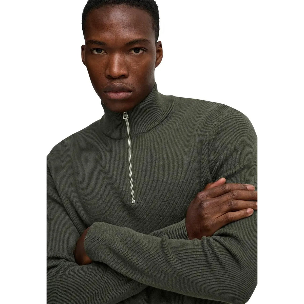 Only & Sons Men's Phil Green Half Zip Sweater