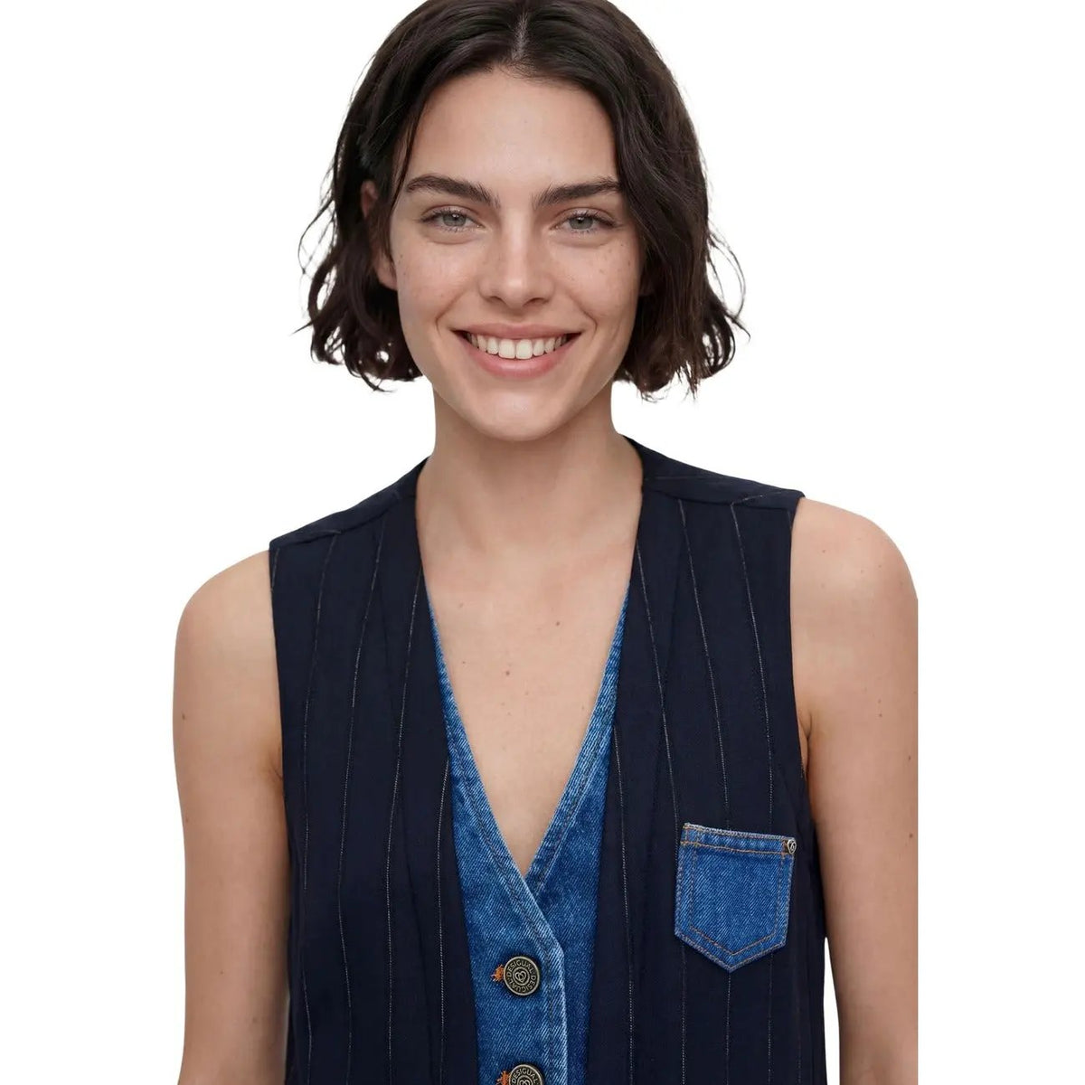 Desigual Women's Diplo Blue Gilet