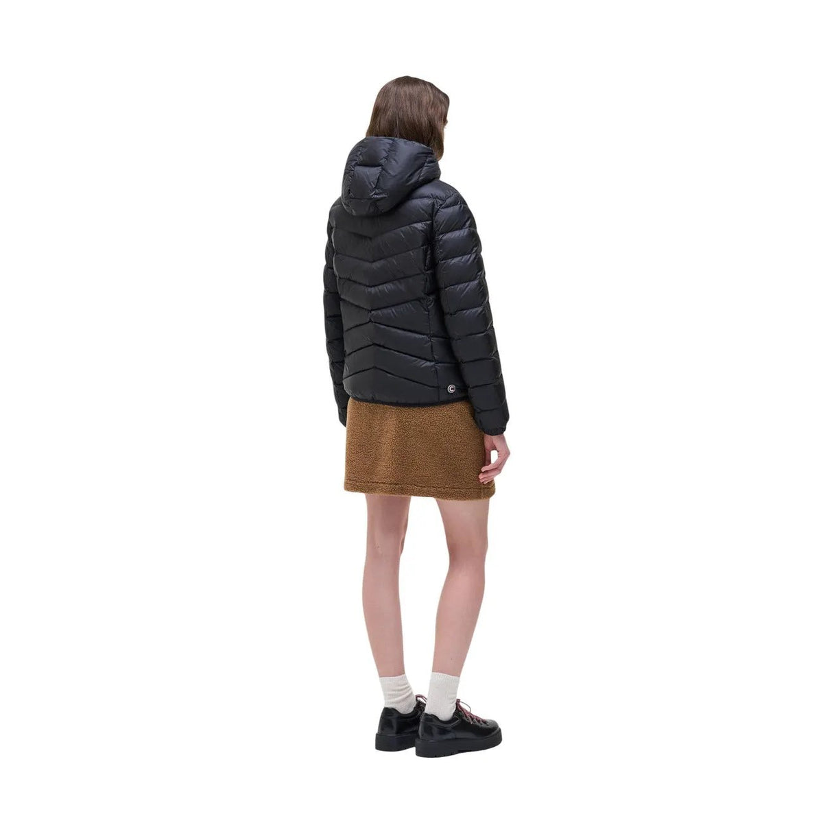 Colmar Originals Women's Quilted Black Nylon Hooded Jacket