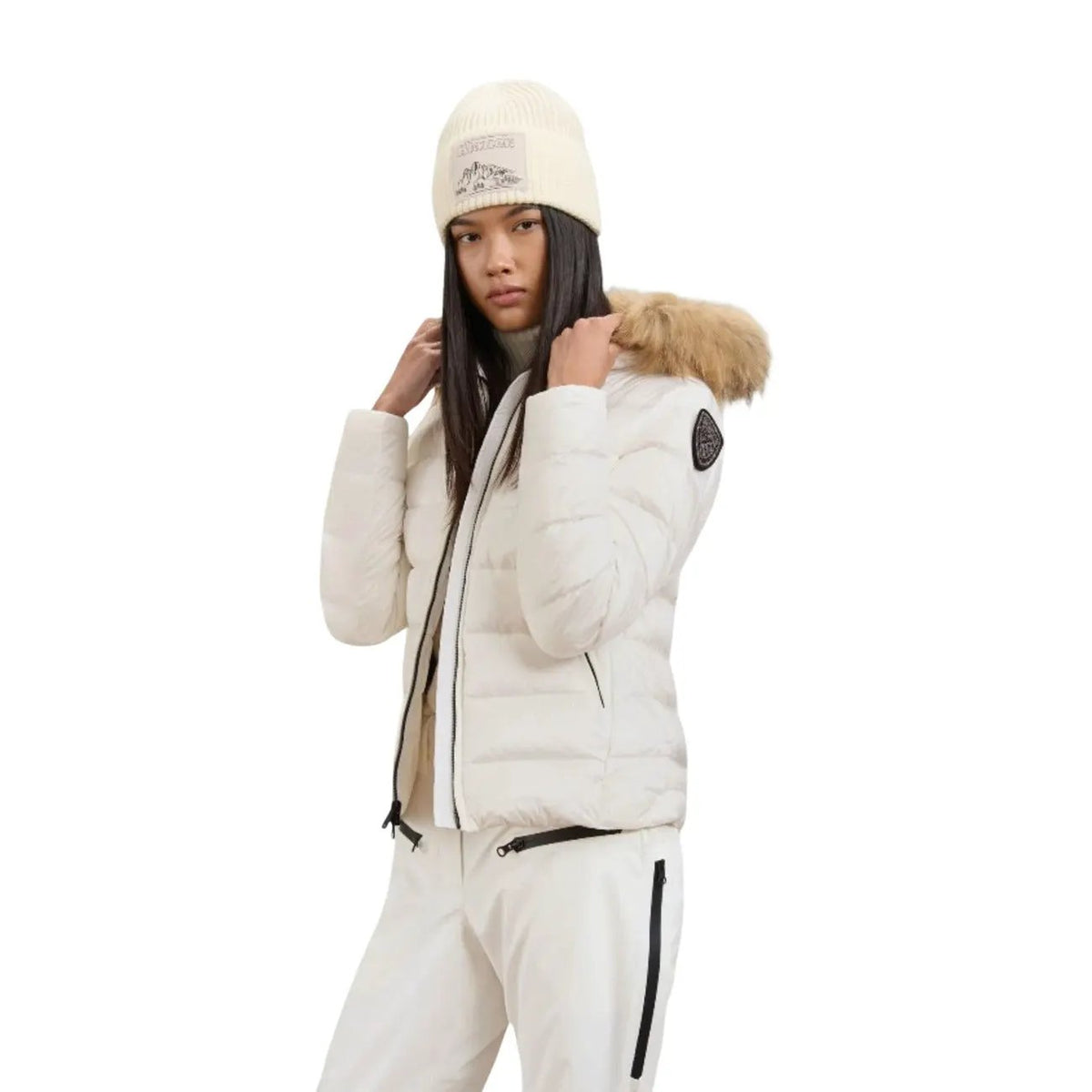 Blauer Women's Arcadia White Nylon Hooded Jacket