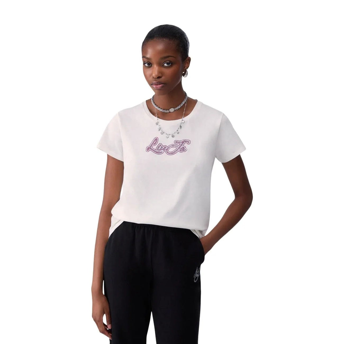 Liu Jo Women Premium Cotton Tshirt Classic Fit Soft Everyday Essential by Liu Jo
