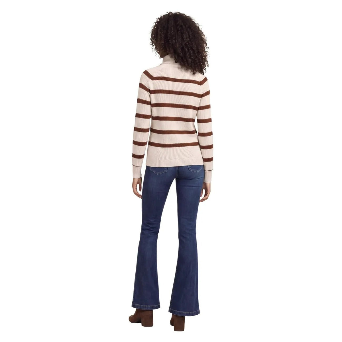 Choral Women's Brown Striped Sweater