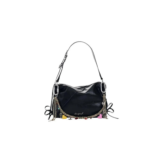 Desigual Women's Gravity Letur Black Faux Leather Handbag