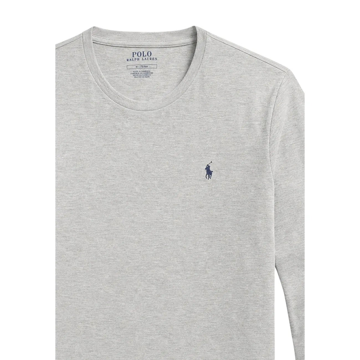Ralph Lauren Men's Grey Cotton Long Sleeve Sleep Top
