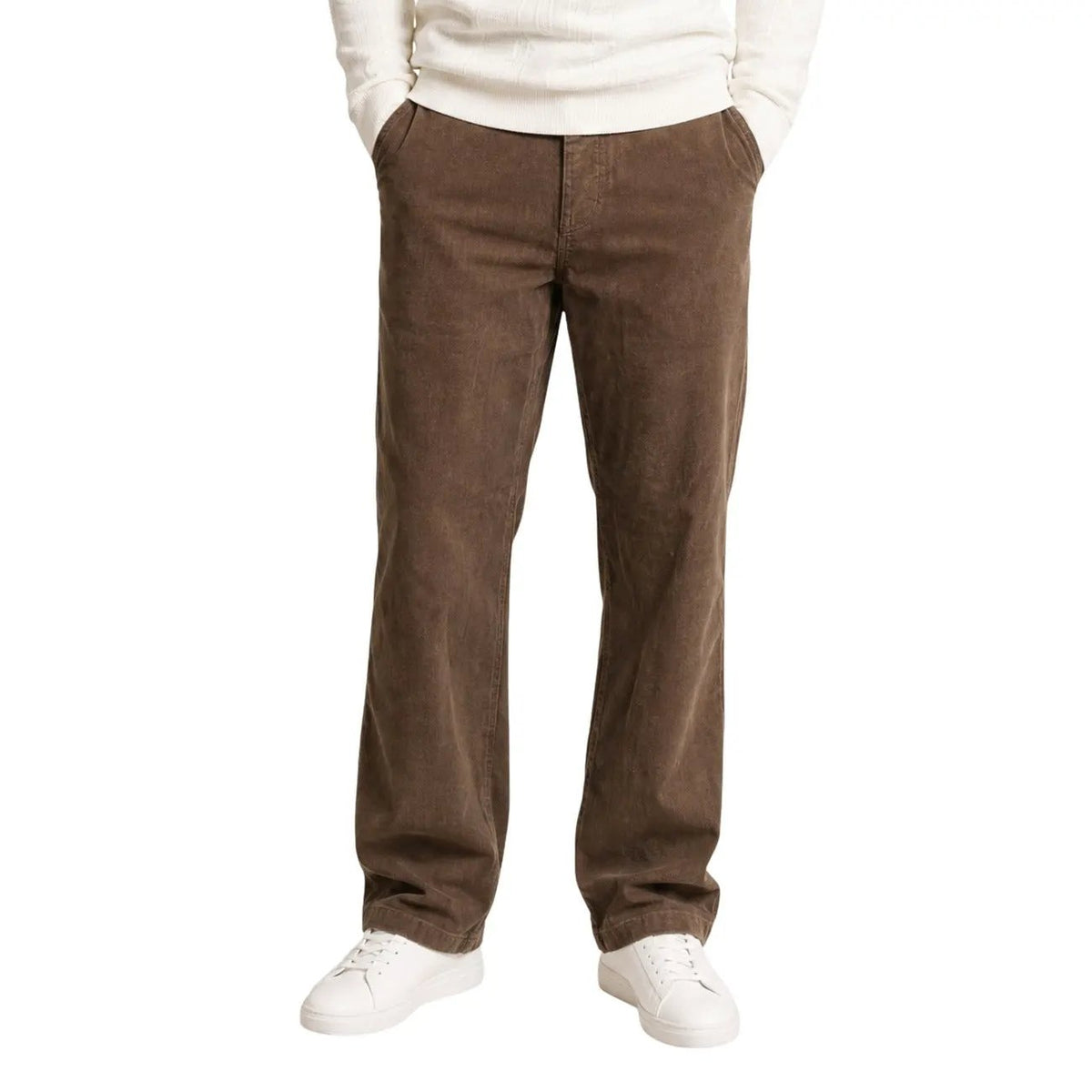 Only & Sons Men's Edge Brown Corduroy Straight Trousers