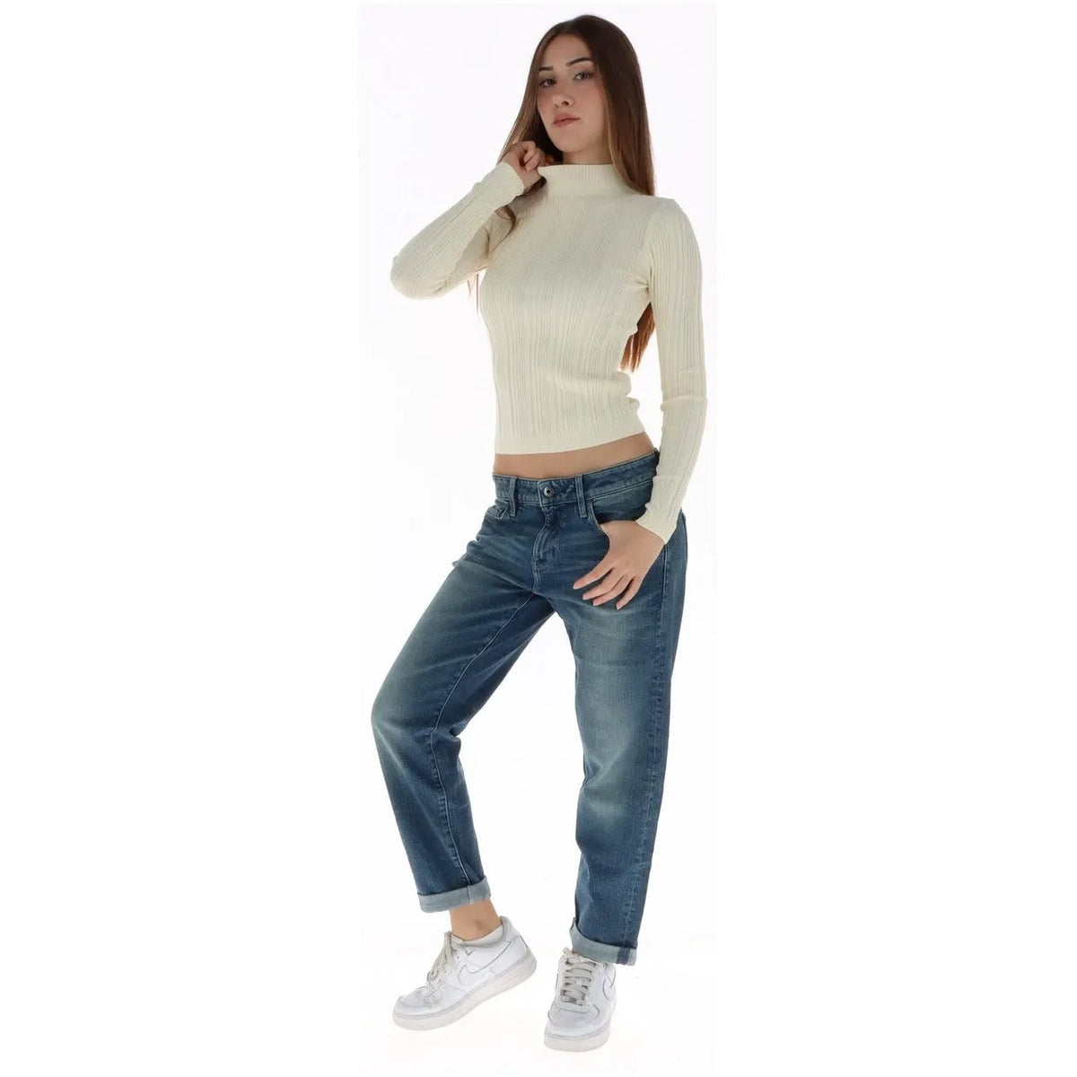 Pepe Jeans Women's White Sweater