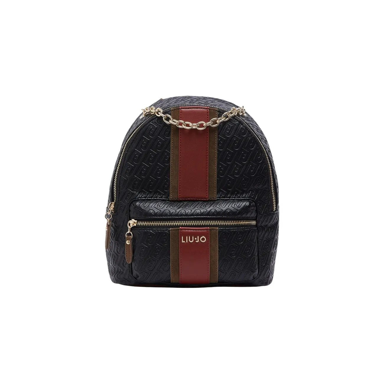 Liu Jo Women Black Stylish Backpack Bag Featuring Zip Fastening And Pockets by Liu Jo