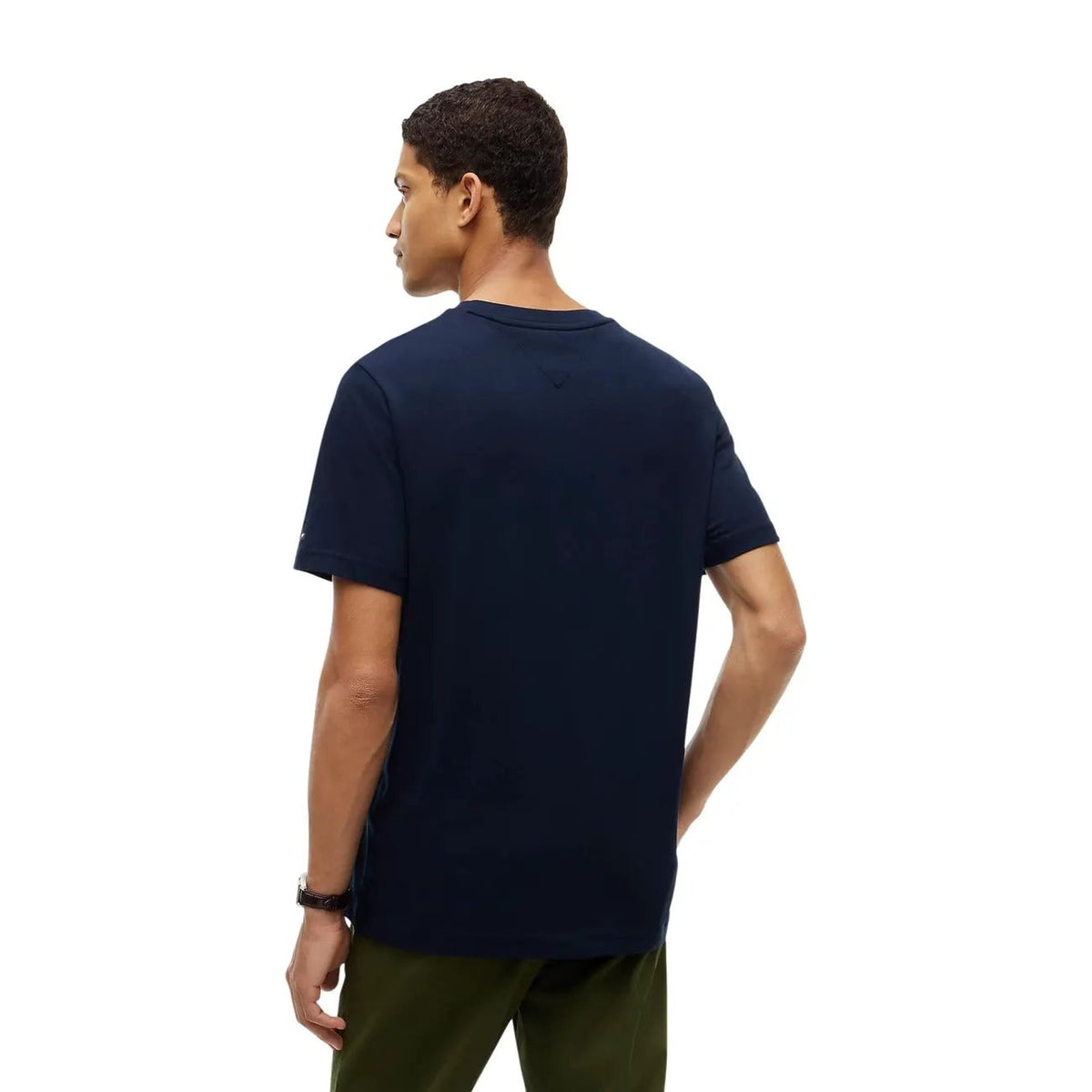 Tommy Hilfiger Men's Blue Organic Cotton T-Shirt for Fall and Winter