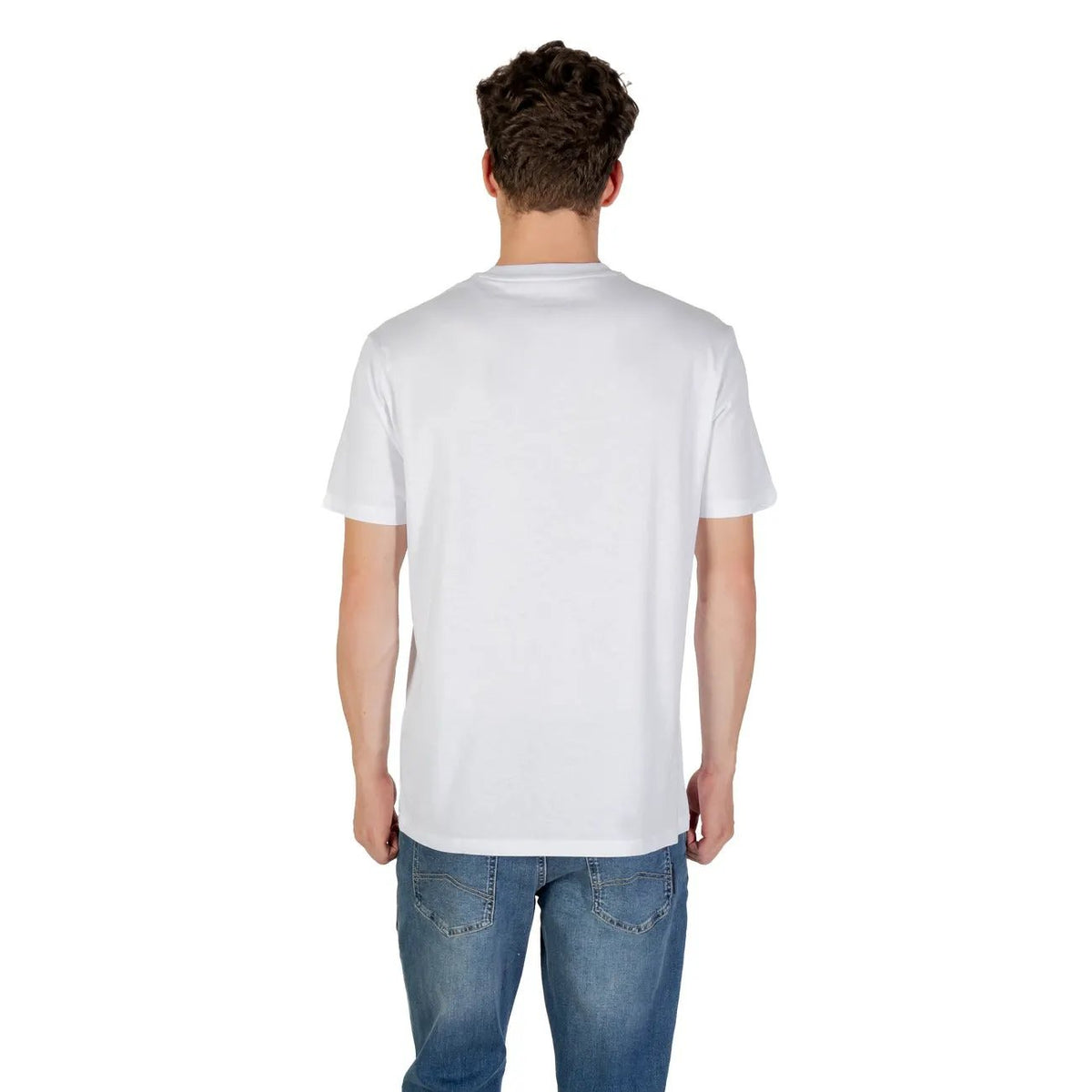 Armani Exchange Men's White Printed Cotton T-Shirt