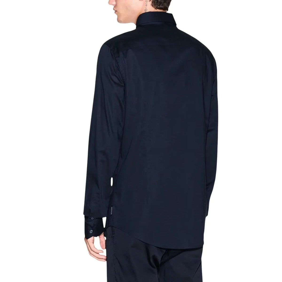 Armani Exchange Men's Blue Cotton Shirt