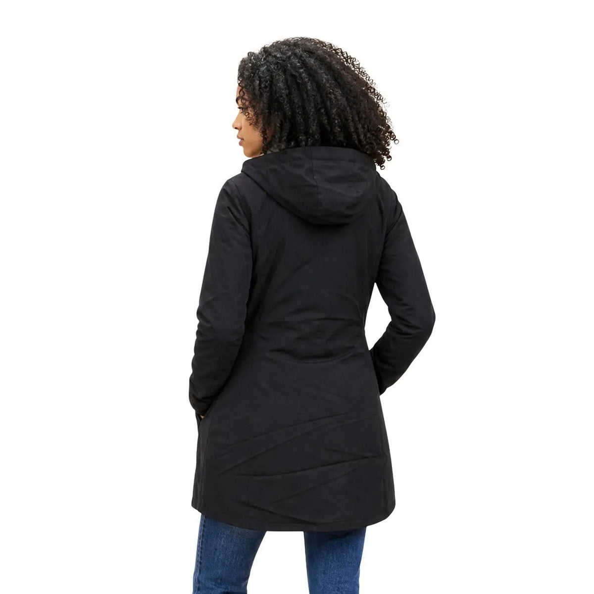 K-Way Women's Denise Black Hooded Jacket