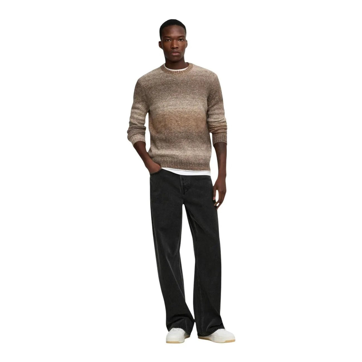 Only & Sons Men's Mack Brown Gradient Sweater