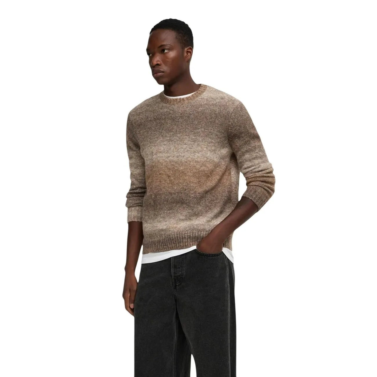 Only & Sons Men's Mack Brown Gradient Sweater