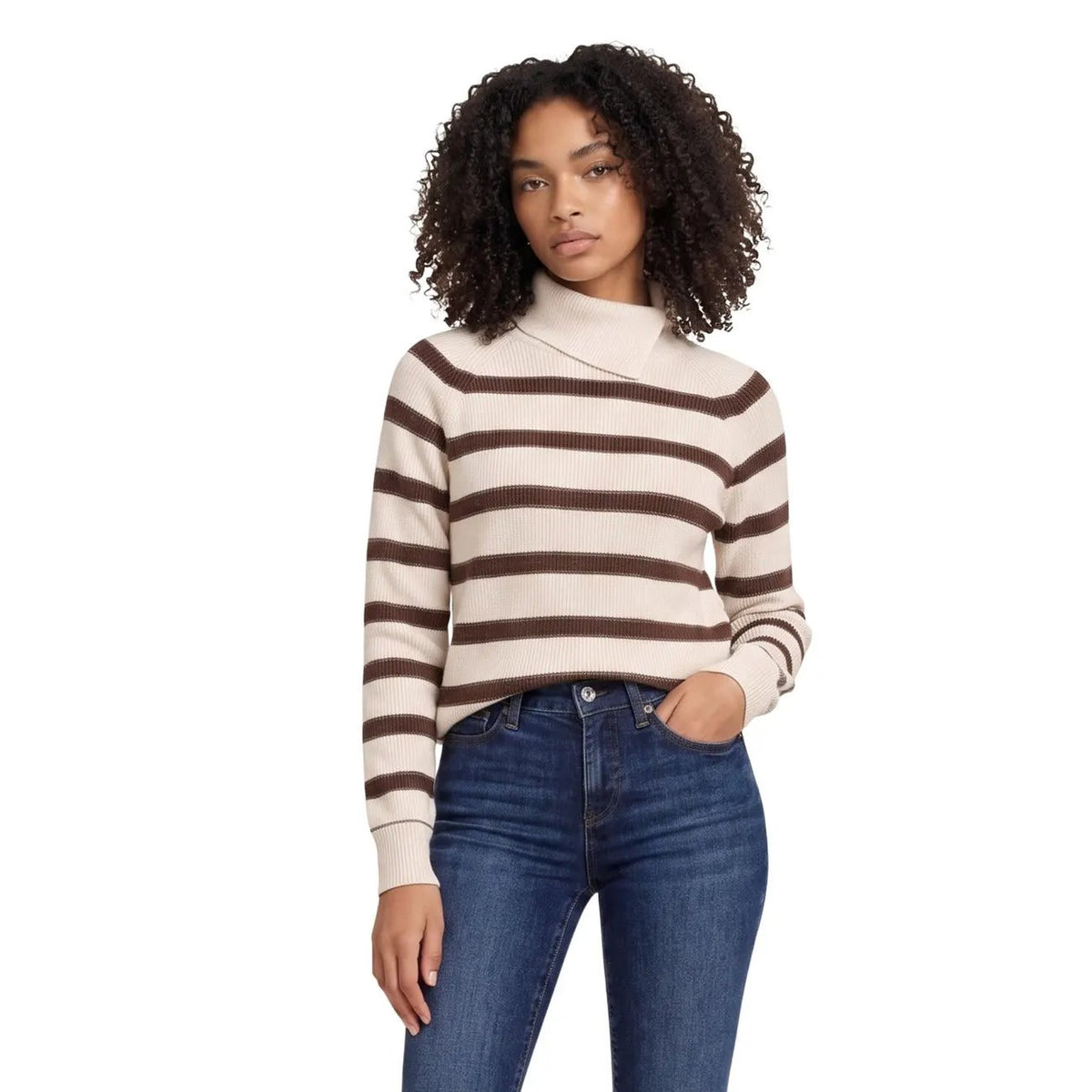 Choral Women's Brown Striped Sweater
