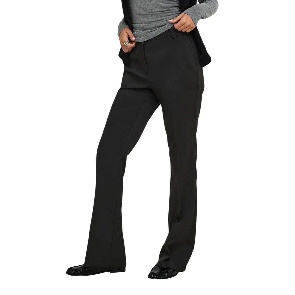 Only Women's Astrid Bordeaux Flared Trousers
