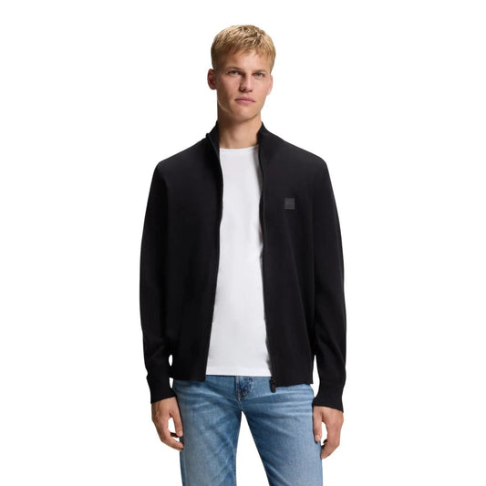 Boss Men's Kanozip Blue Cotton Cardigan