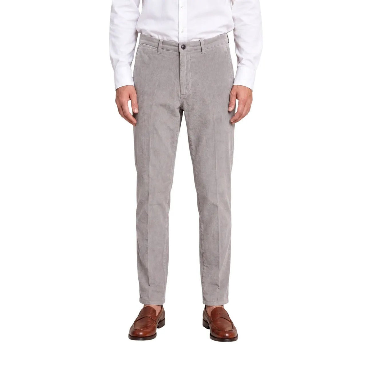 Borghese Men's Aurelio Blue Corduroy Trousers