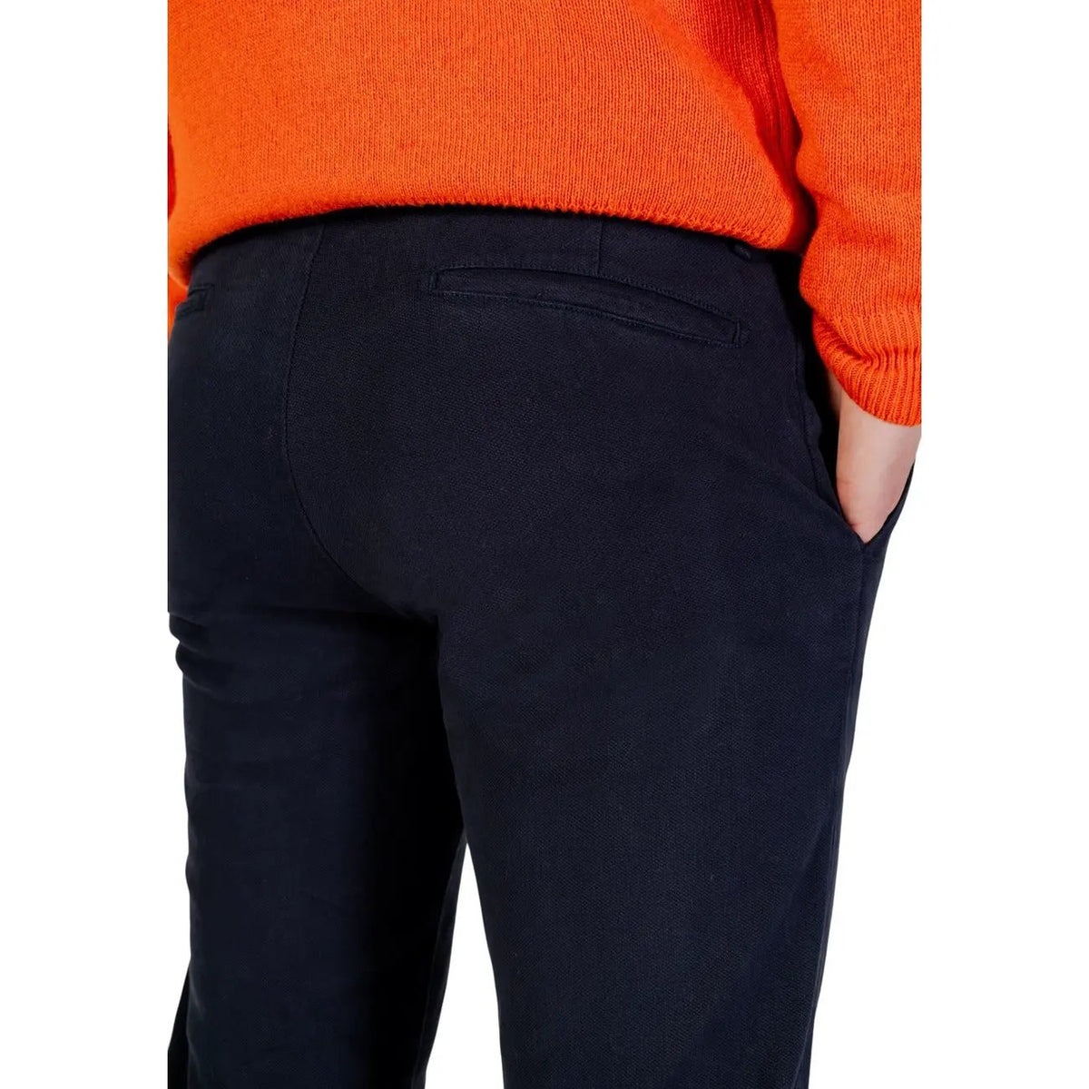 Borghese Men's Blue Cotton Trousers