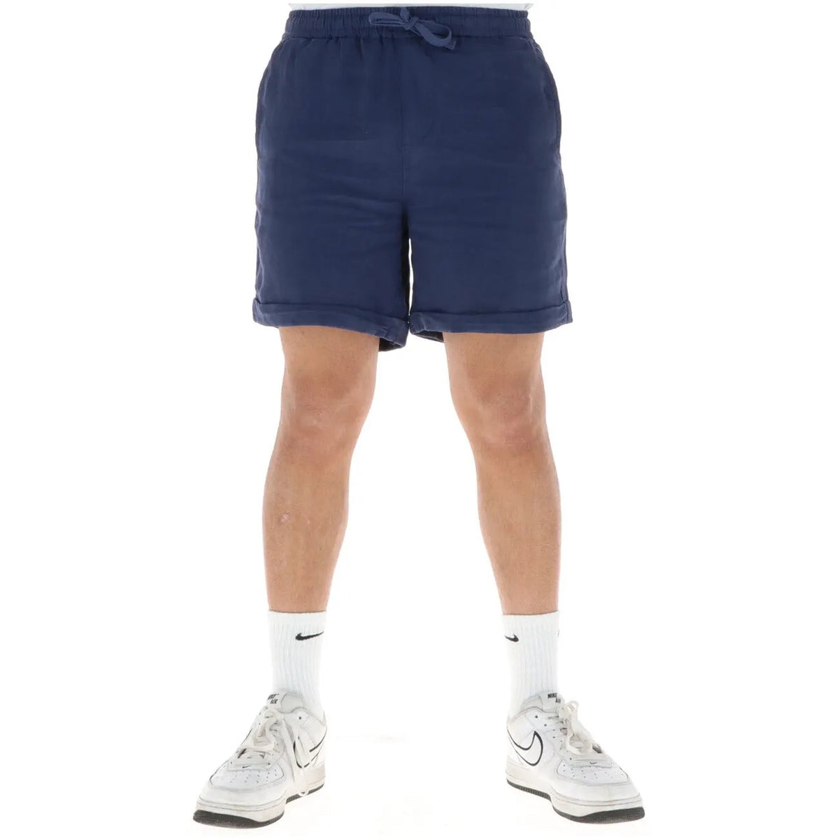 Lyle & Scott Men's Blue Linen Shorts