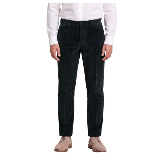 Borghese Men's Aurelio Blue Corduroy Trousers