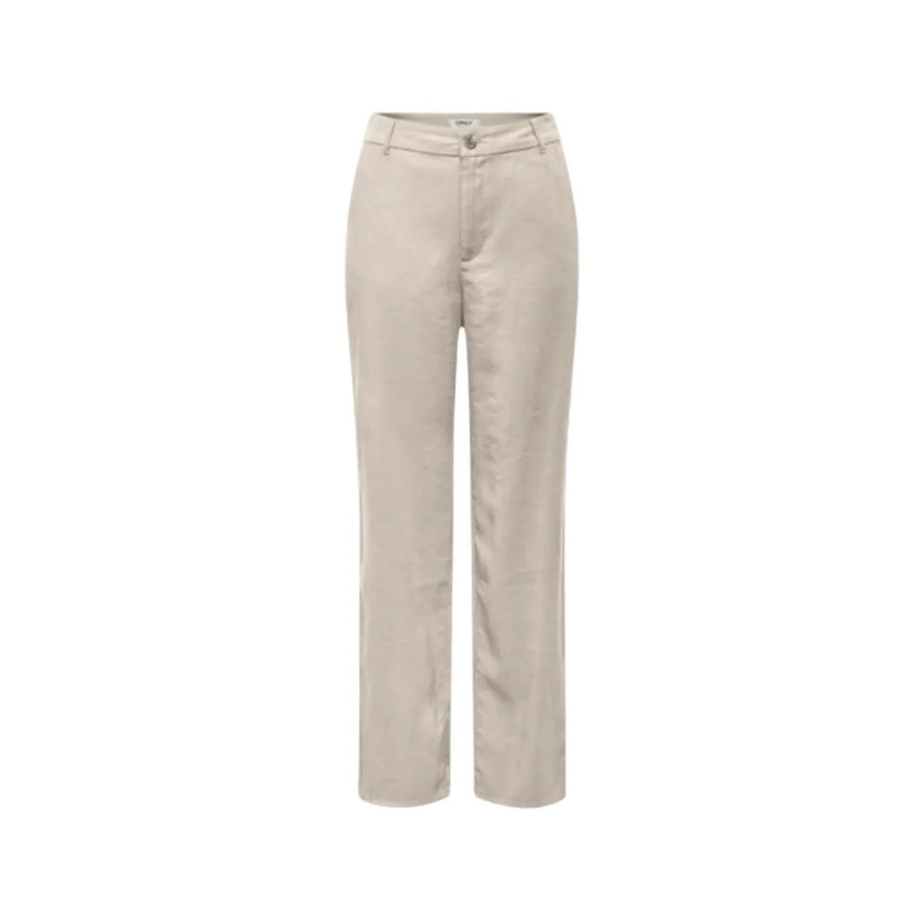 Only Women Beige Straight Trousers Stylish Comfortable Viscose Pants by Only