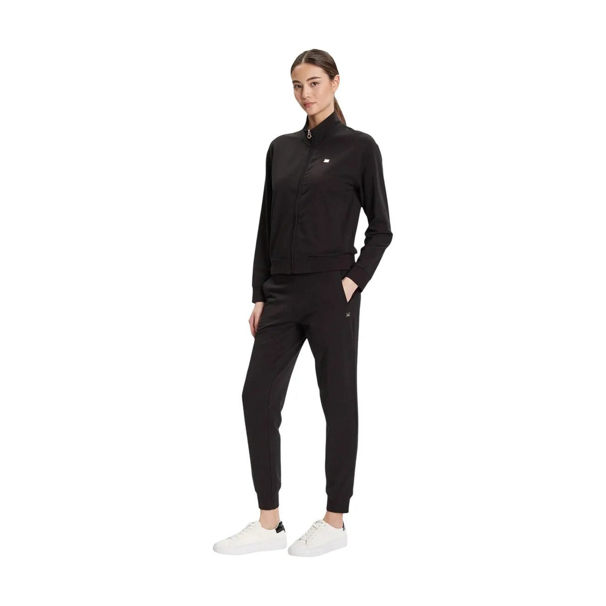 EA7 Women's Black Cotton Jumpsuit
