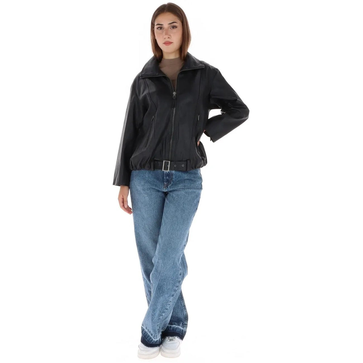 Pepe Jeans Women's Black Faux Leather Jacket