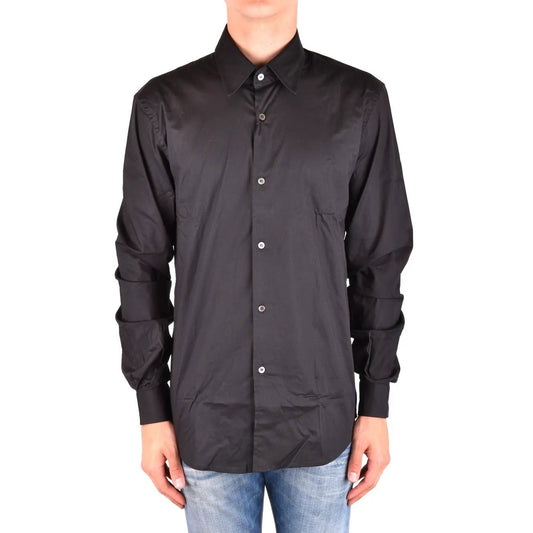 Costume National Men's Black Cotton Shirt