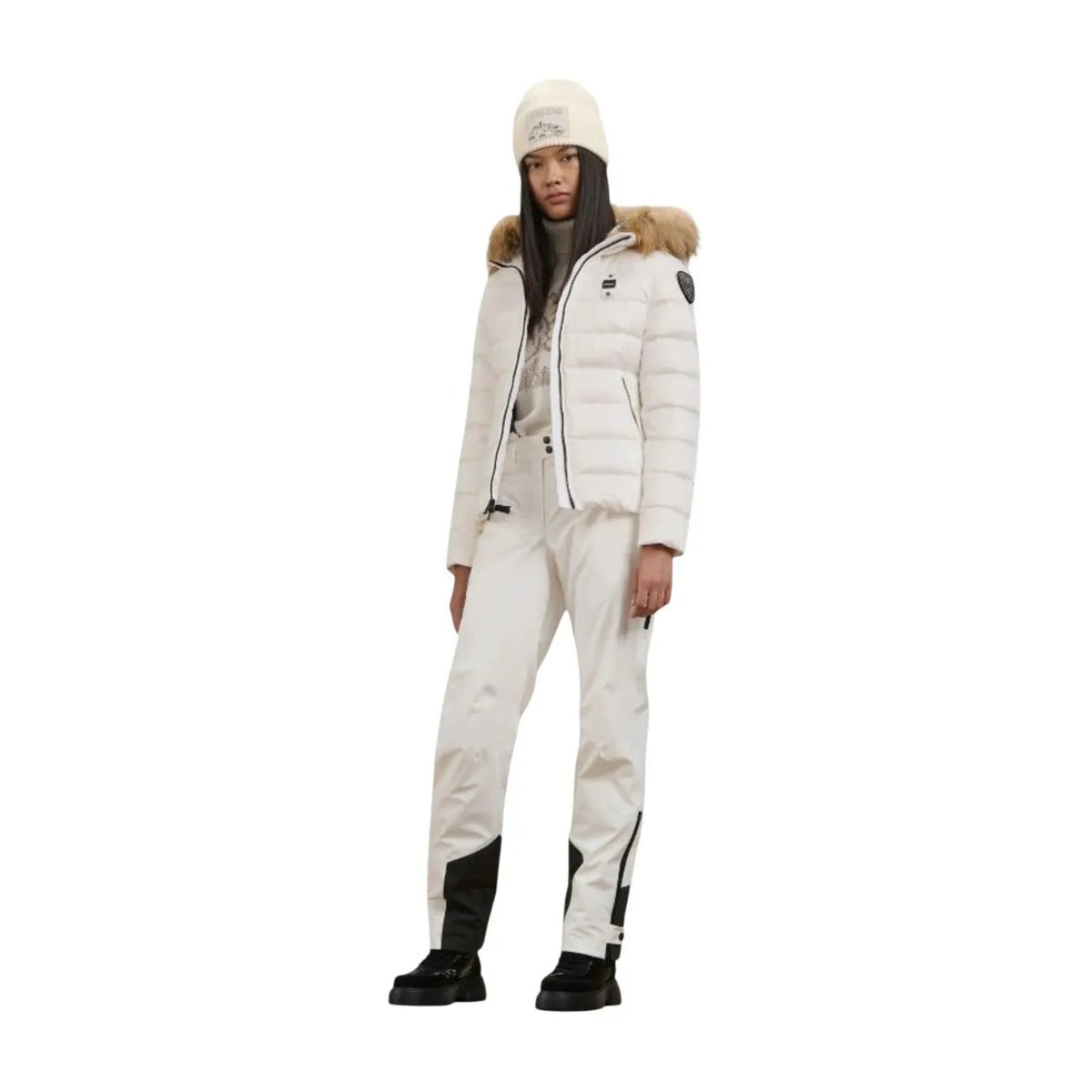 Blauer Women's Arcadia White Nylon Hooded Jacket