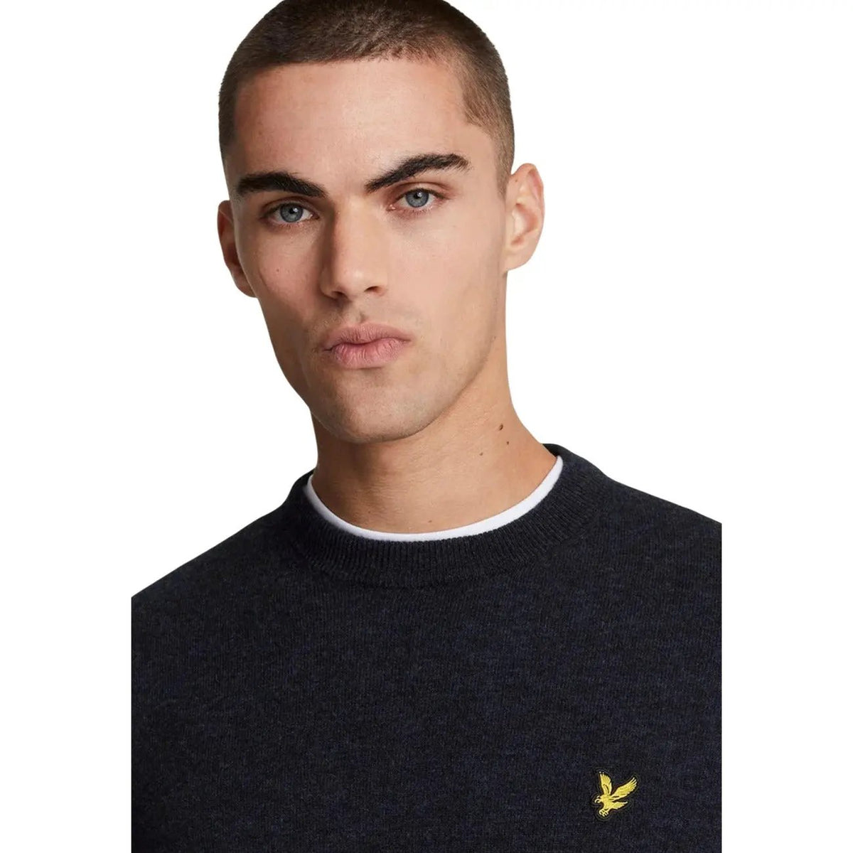 Lyle & Scott Men's Lambswool Blend Black Wool Sweater