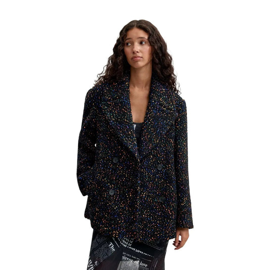 Desigual Women's Bottone Black Coat