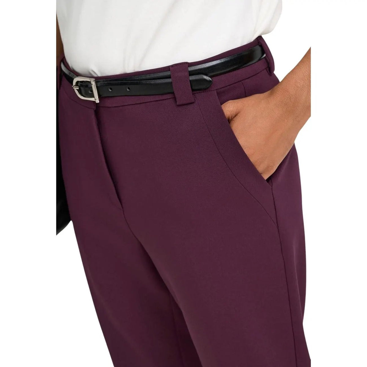 Only Women's Astrid Bordeaux Flared Trousers