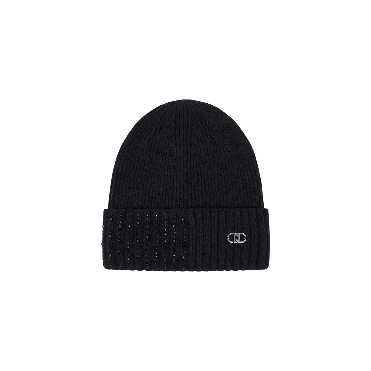 Liu Jo Women Brown Cashmere Blend Luxurious Ribbed Knit Winter Cap by Liu Jo