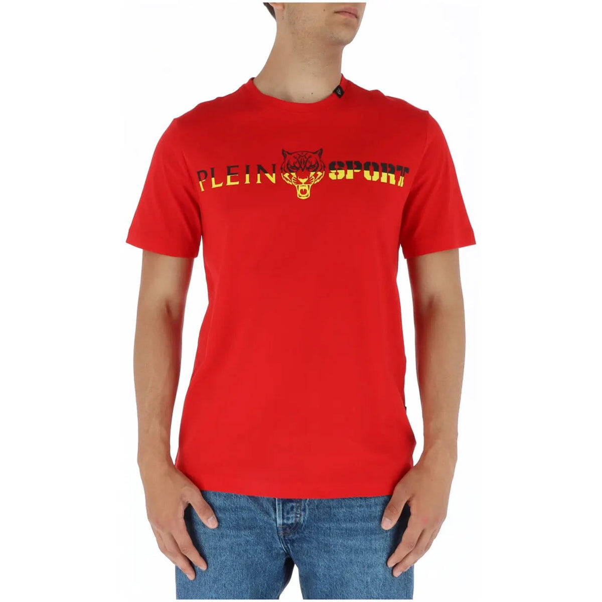 Plein Sport Men's Red Cotton T-Shirt