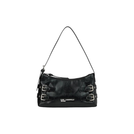 Karl Lagerfeld Jeans Women's Black Faux Leather Handbag B1W30156