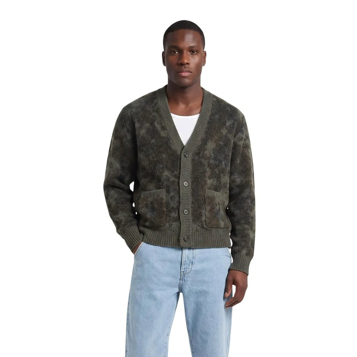 Only & Sons Men's Willis Green Jacquard Cardigan